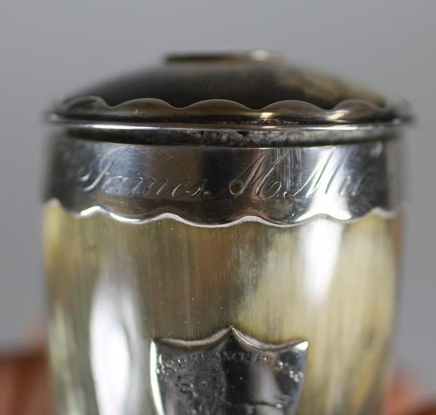 A POLISHED HORN SNUFF MULL Image