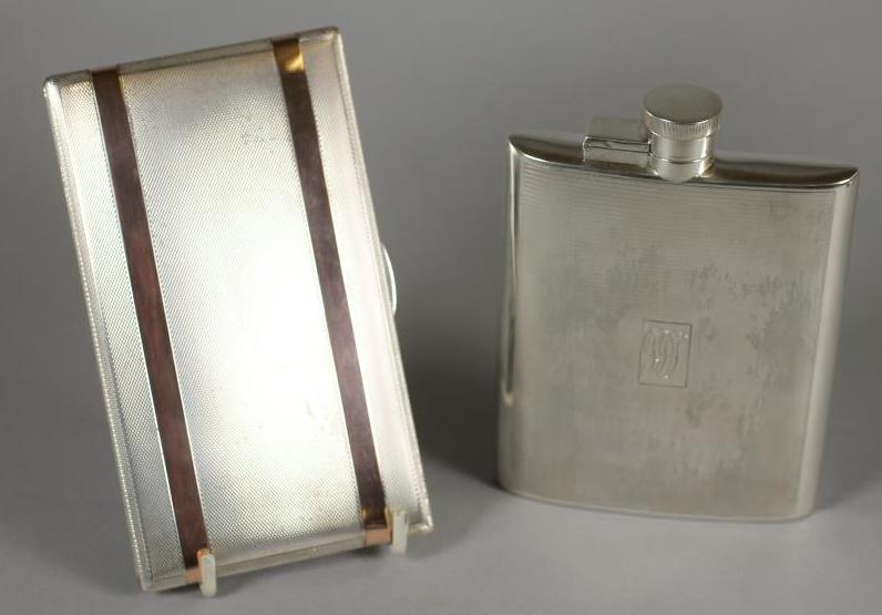 A SILVER CIGARETTE CASE Image