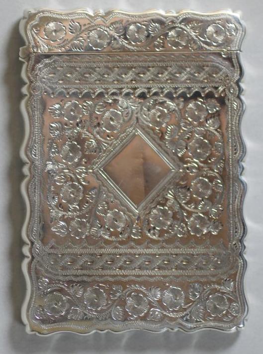 A LATE VICTORIAN SILVER VISITING CARD CASE Image