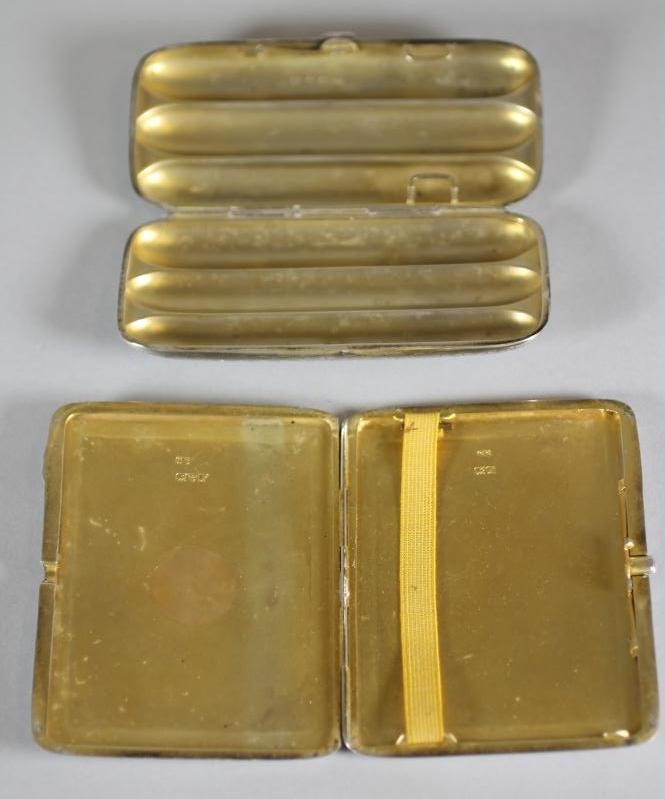 A LATE VICTORIAN SILVER TRIPLE CIGAR CASE Image