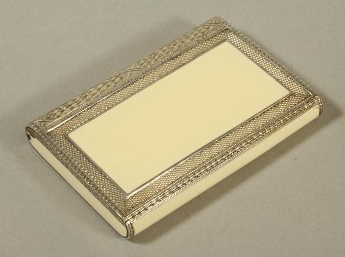 AN ART DECO SILVER AND ENAMEL CIGARETTE CASE Image