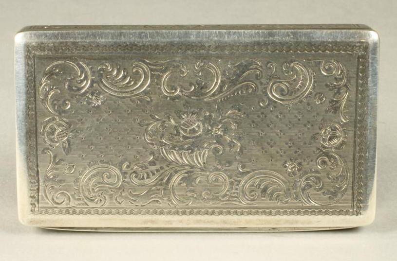 AN AUSTRO-HUNGARIAN SILVER SHALLOW SNUFF BOX Image