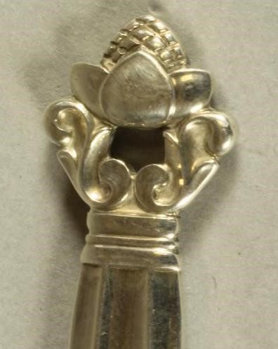 A GEORG JENSEN SILVER CADDY SPOON Image