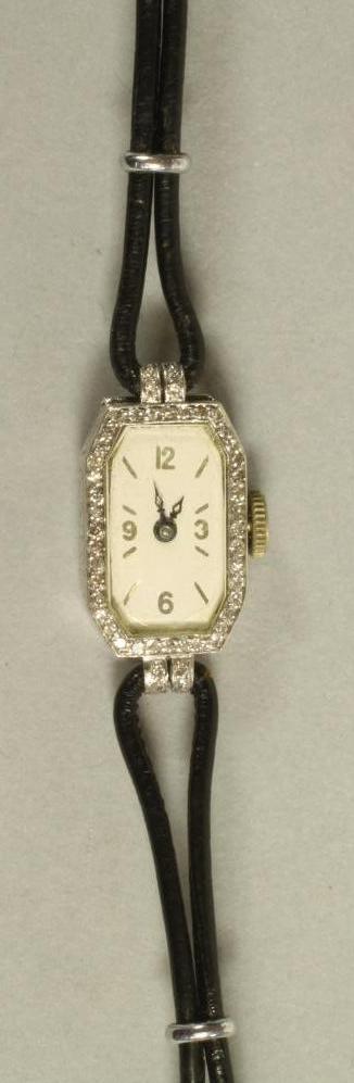 A DIAMOND SET COCKTAIL WATCH Image