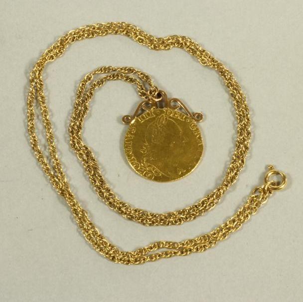 A GEORGE III GOLD SPADE GUINEA Image