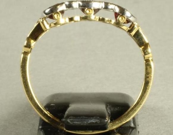 A BURMESE RUBY AND DIAMOND RING Image