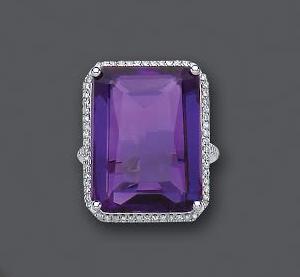 AN AMETHYST COCKTAIL RING Image