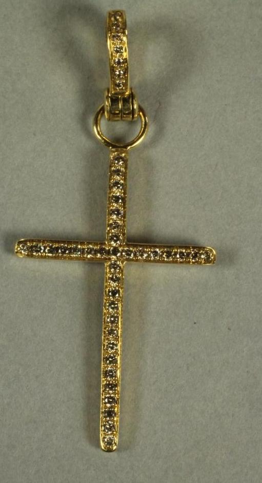 A DIAMOND SET CROSS PENDANT Image