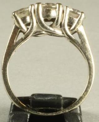 A THREE STONE DIAMOND RING Image