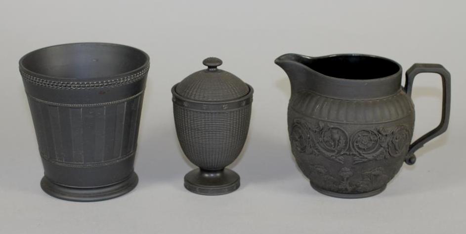 A WEDGWOOD BLACK BASALT CACHE-POT Image