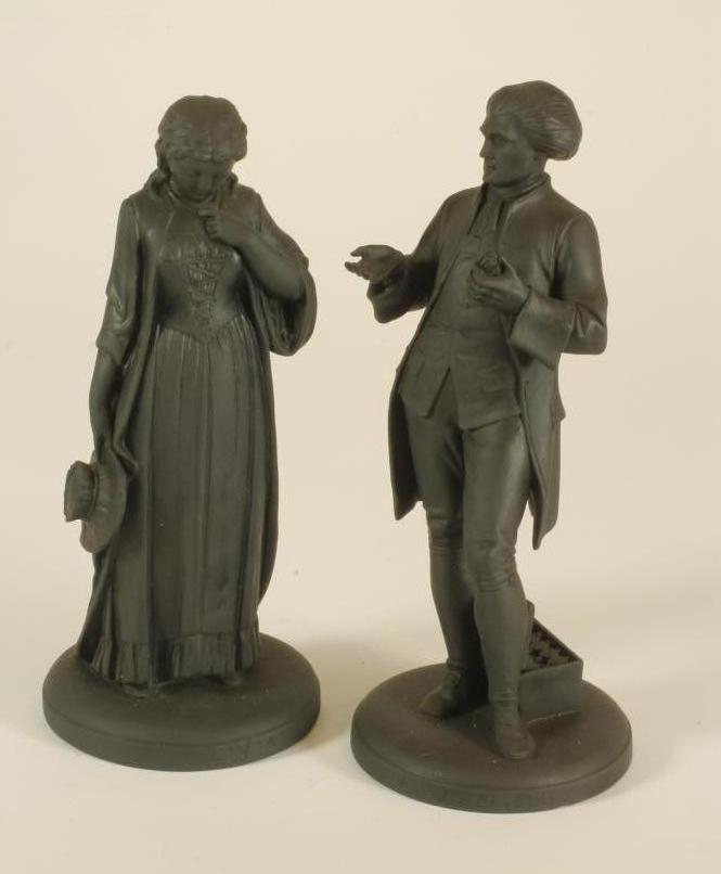 TWO WEDGWOOD BASALT FIGURES Image