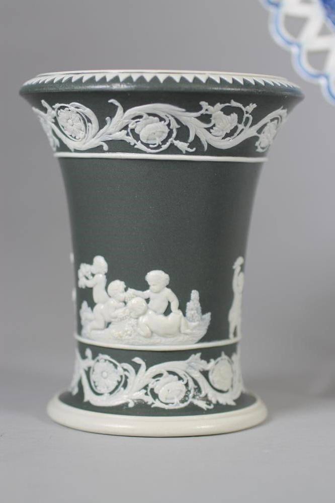 A SPODE SMEAR GLAZED STONEWARE VASE Image
