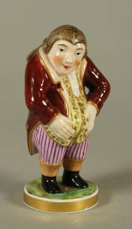 A STEVENSON & HANCOCK DERBY PORCELAIN FIGURE Image