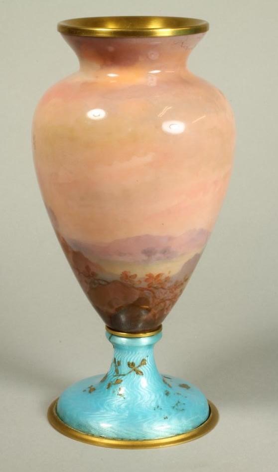 A LIMOGES ENAMEL VASE Image