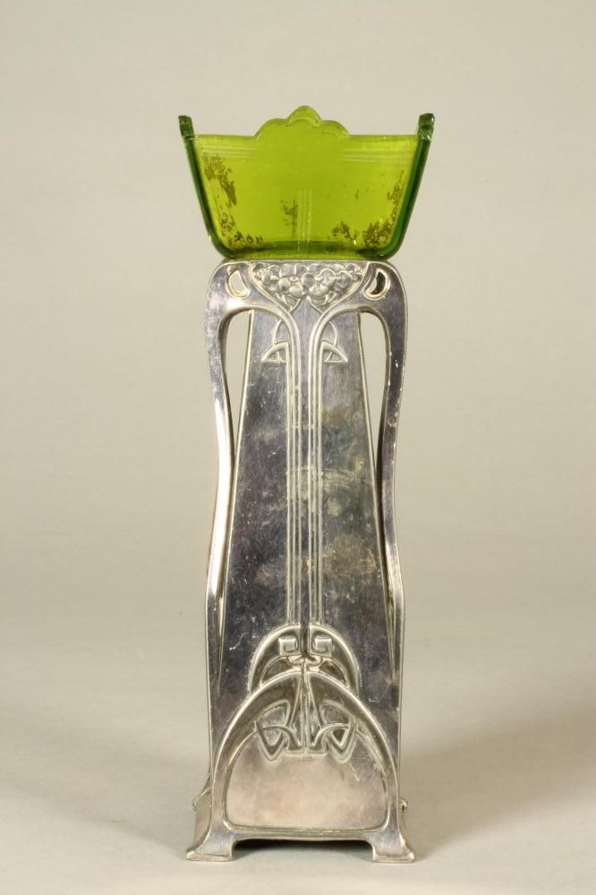 AN ART NOUVEAU WMF VASE of shaped oblong section Image