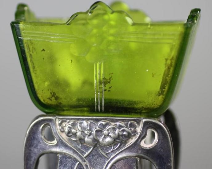 AN ART NOUVEAU WMF VASE of shaped oblong section Image