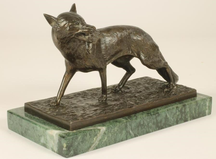 A BRONZE MODEL OF A FOX Image