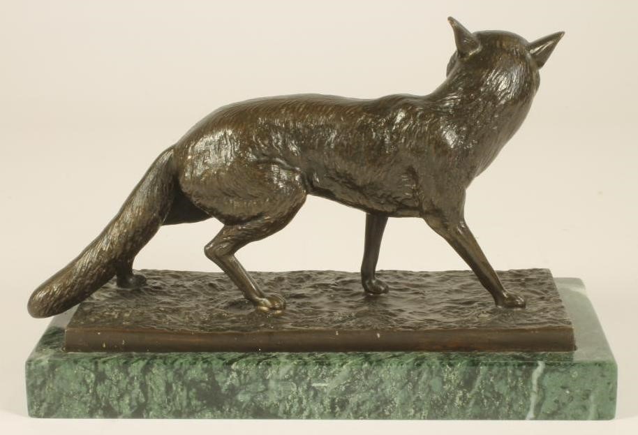 A BRONZE MODEL OF A FOX Image
