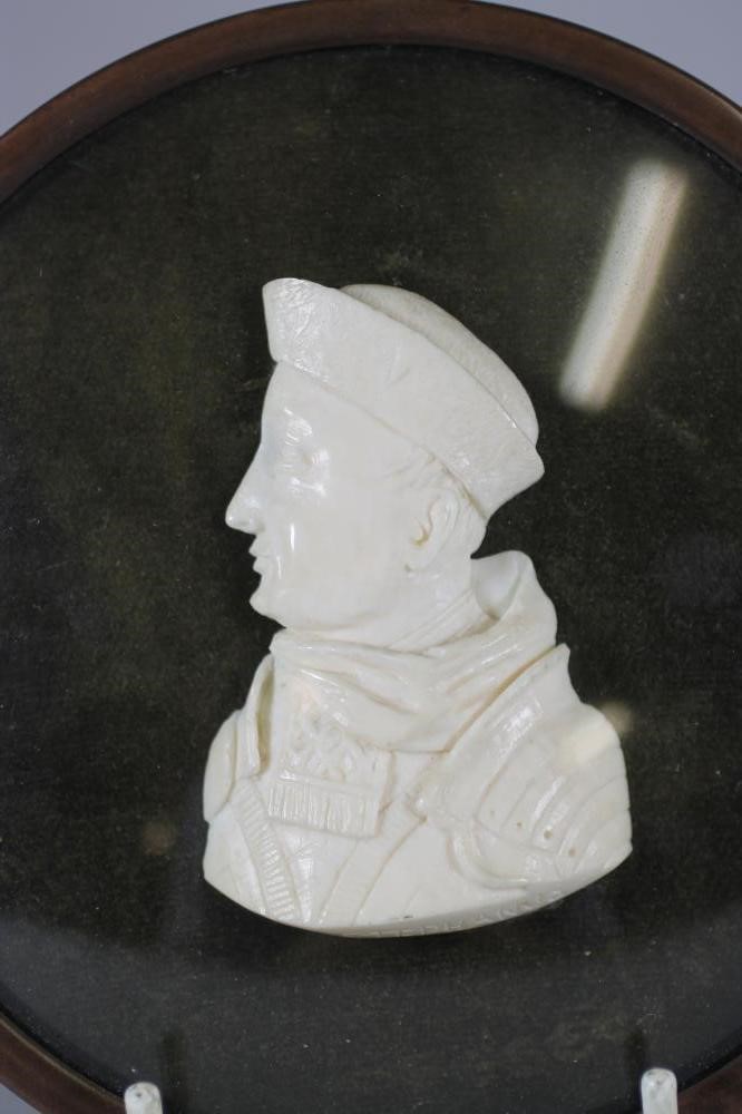 A PAIR OF NORTH EUROPEAN IVORY SILHOUETTE PLAQUES Image