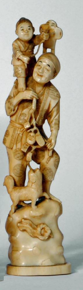 A JAPANESE ONE PIECE IVORY OKIMONO Image