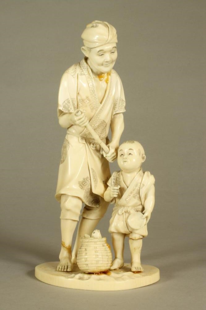 A JAPANESE SECTIONAL IVORY OKIMONO Image