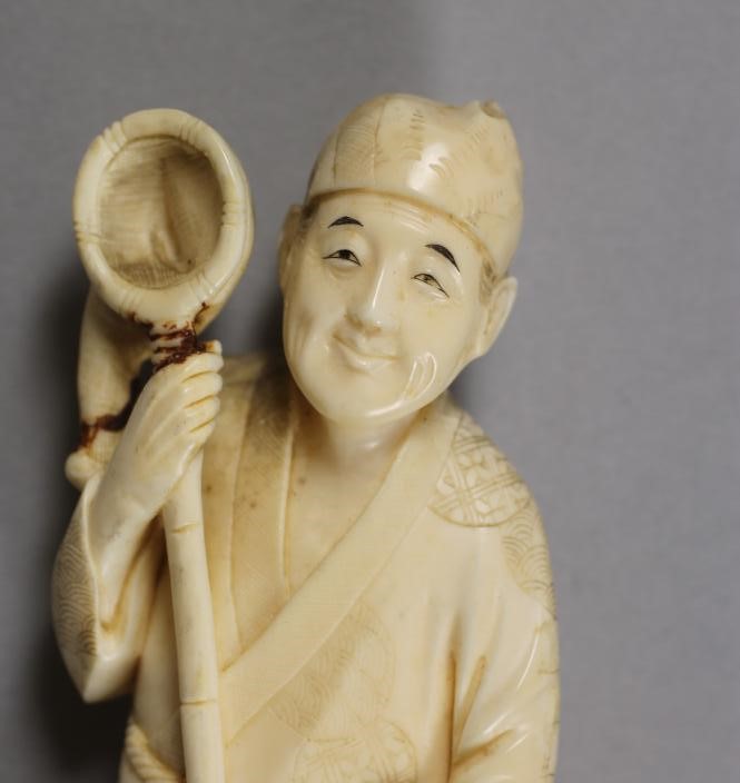 A JAPANESE ONE PIECE IVORY OKIMONO Image