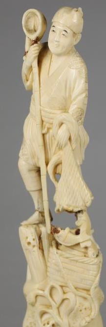 A JAPANESE ONE PIECE IVORY OKIMONO Image