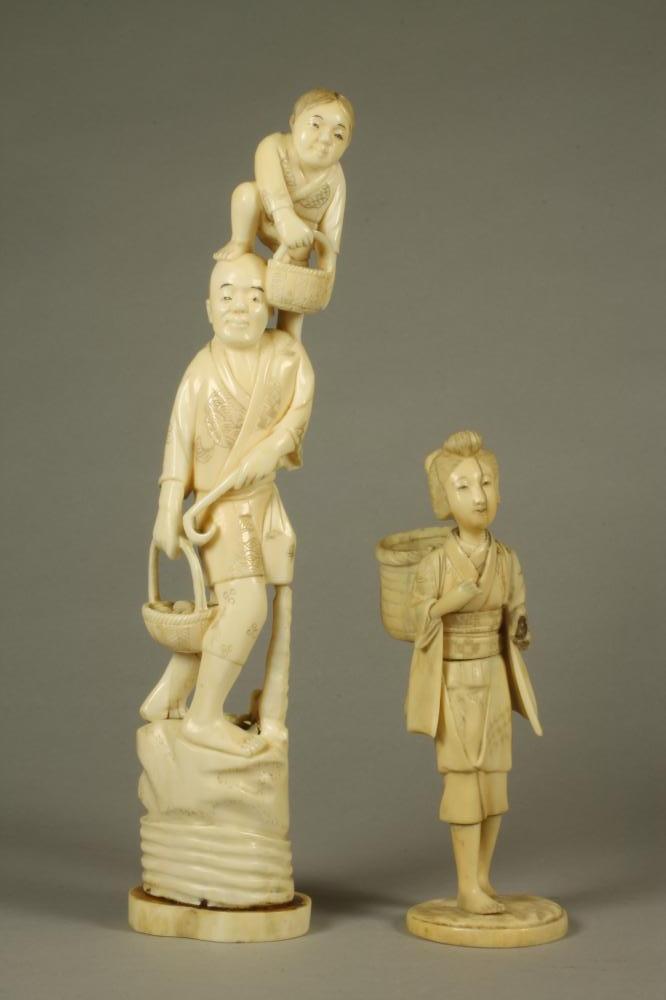 A JAPANESE IVORY ONE PIECE OKIMONO Image