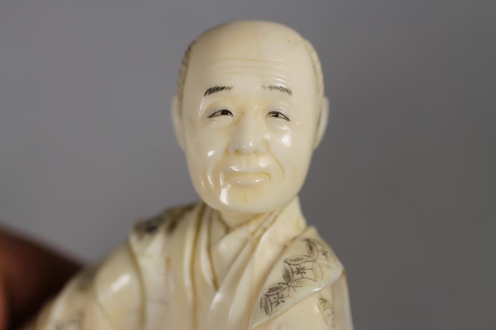 A JAPANESE ONE PIECE IVORY OKIMONO Image