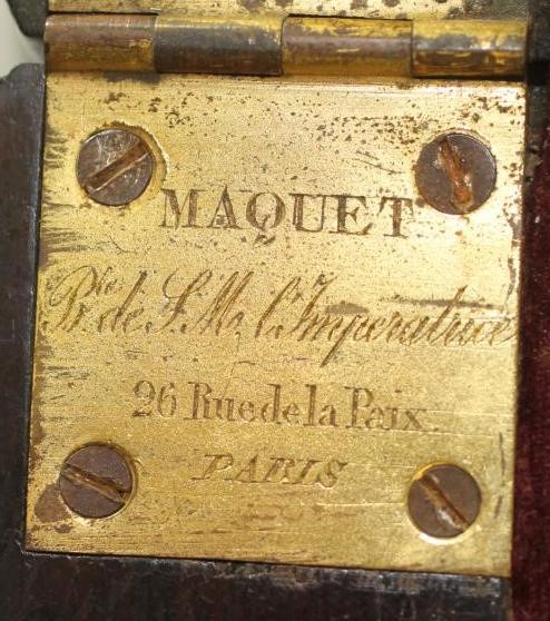 A FRENCH EBONY AND BOULLE WORK CORRESPONDENCE BOX Image