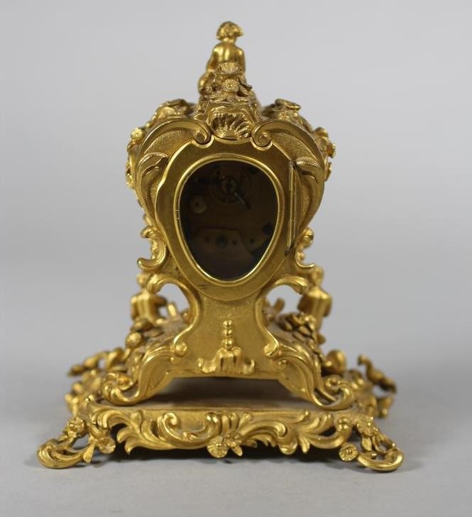 A LOUIS XV STYLE BOUDOIR CLOCK Image