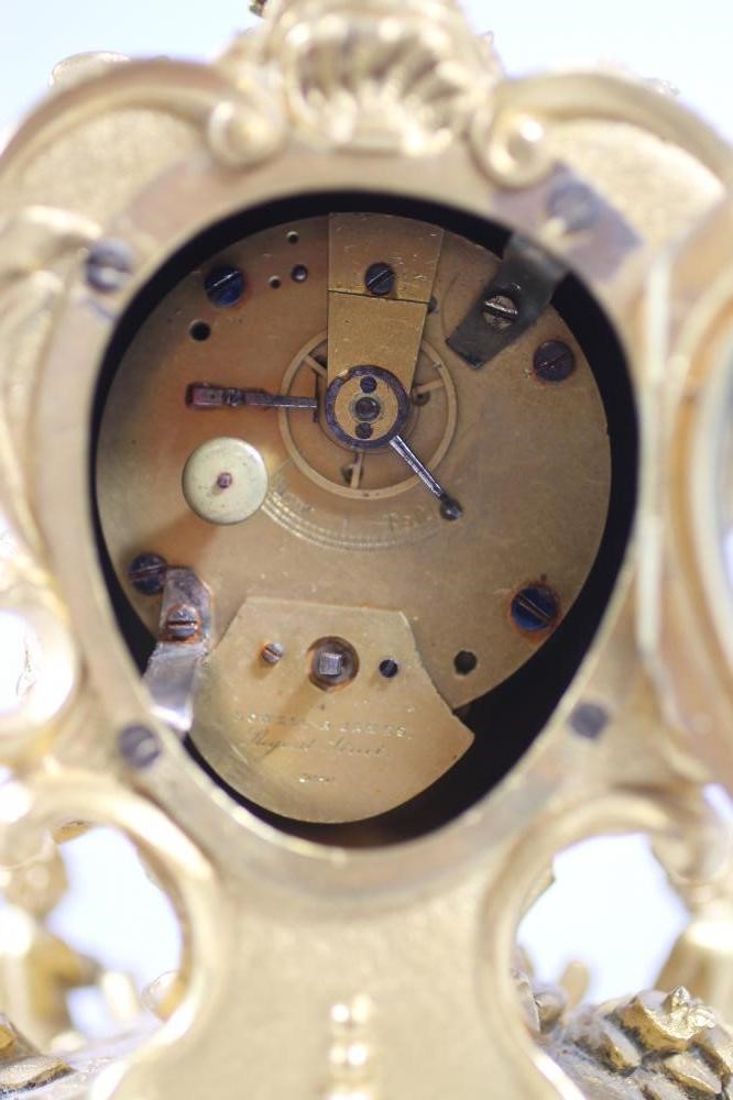 A LOUIS XV STYLE BOUDOIR CLOCK Image