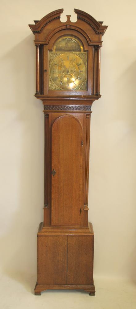 AN OAK LONGCASE CLOCK Image