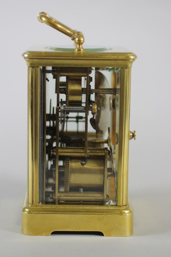 A BRASS CASED CARRIAGE CLOCK Image