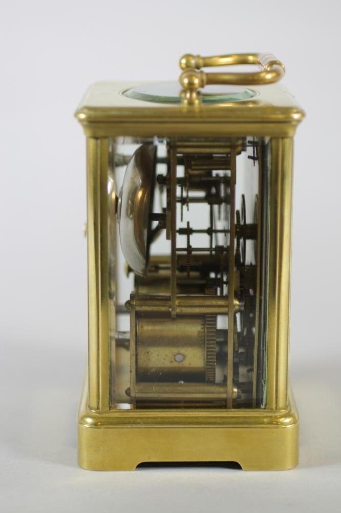 A BRASS CASED CARRIAGE CLOCK Image
