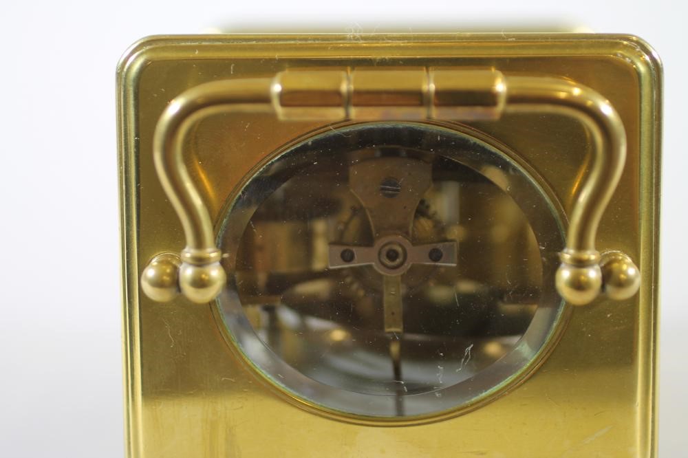 A BRASS CASED CARRIAGE CLOCK Image
