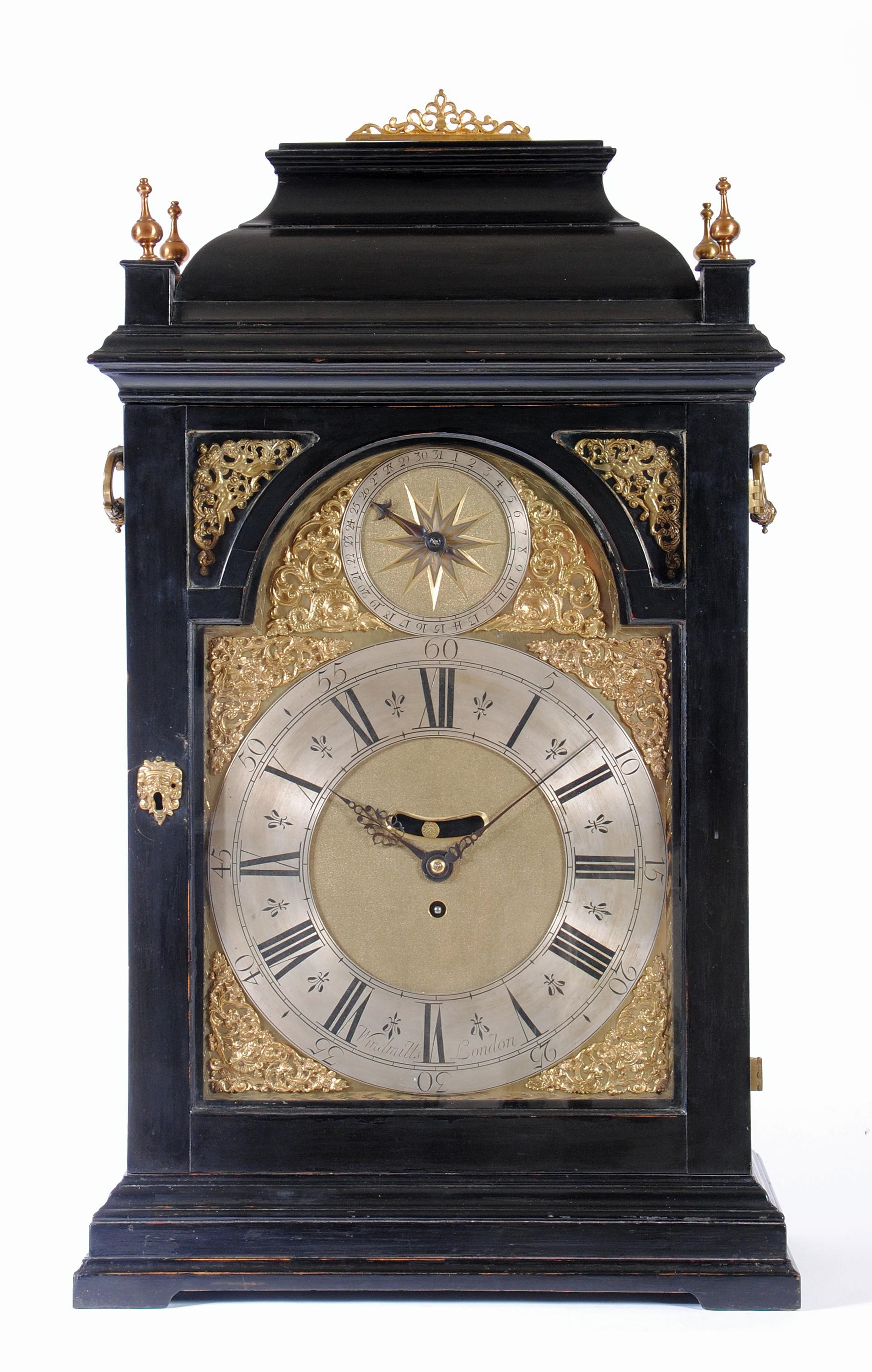 AN IMPRESSIVE EARLY GEORGIAN TABLE CLOCK by Joseph Windmills Image