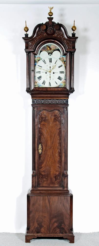 A MAHOGANY LONGCASE CLOCK Image