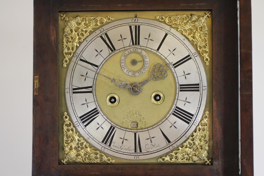 A WALNUT MARQUETRY LONGCASE CLOCK by Jacobus Goubert Image