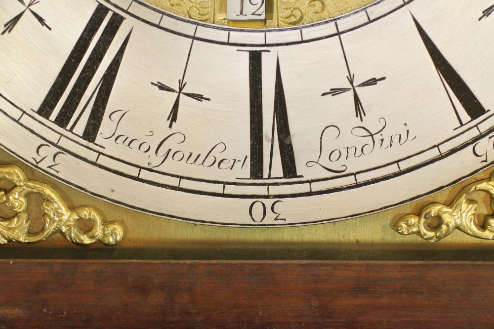 A WALNUT MARQUETRY LONGCASE CLOCK by Jacobus Goubert Image
