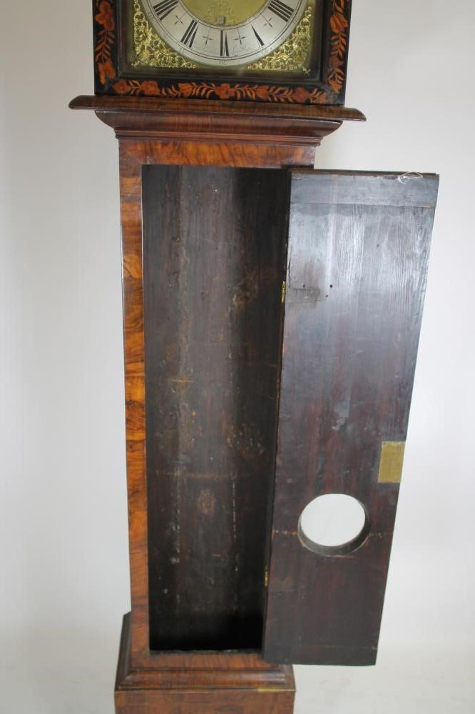 A WALNUT MARQUETRY LONGCASE CLOCK by Jacobus Goubert Image