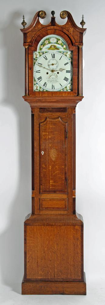 AN OAK LONGCASE CLOCK Image