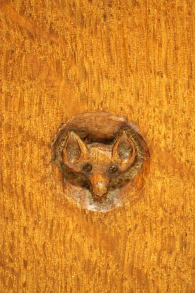 A MALCOLM PIPES ADZED OAK DINING SUITE comprising gateleg table Image