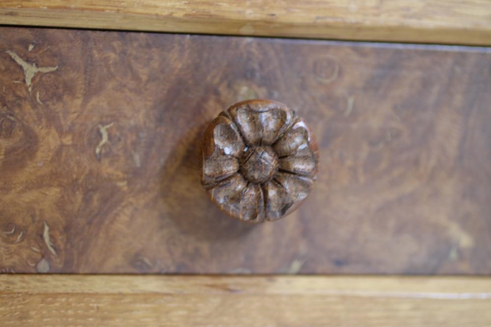 A MALCOLM PIPES OAK CANTERBURY of dished oblong form with slatted divisions Image