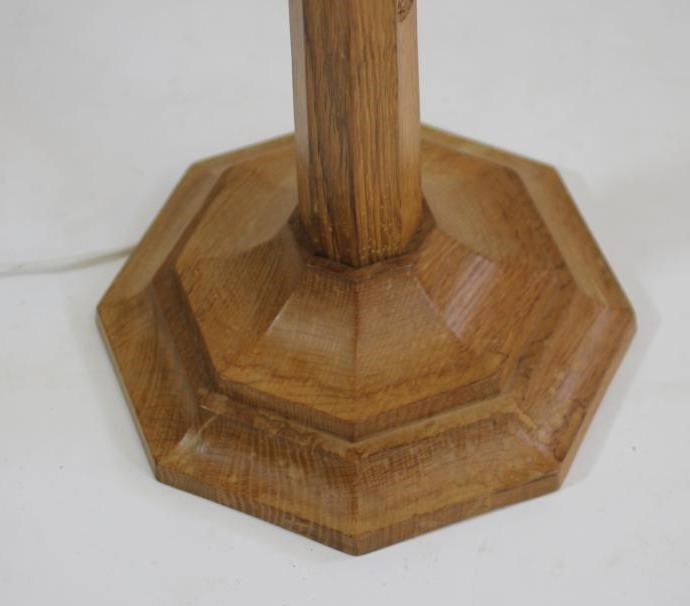 A MALCOLM PIPES OAK STANDARD LAMP Image