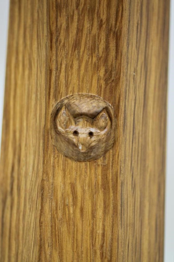 A MALCOLM PIPES OAK STANDARD LAMP Image