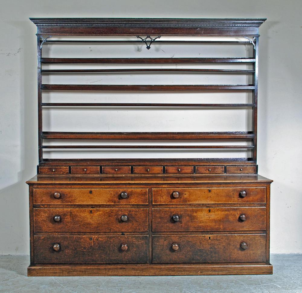 AN OAK ENCLOSED DRESSER Image
