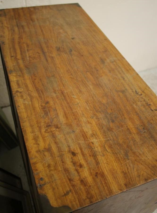 A VICTORIAN MAHOGANY MILITARY CHEST Image