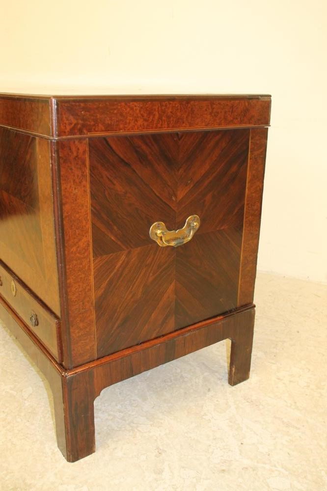 A GEORGE II OAK BLANKET CHEST ON STAND Image