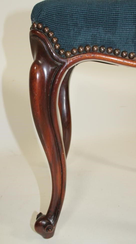 AN EARLY VICTORIAN WALNUT STOOL of oblong form Image